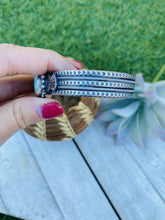 Load image into Gallery viewer, Beautiful Navajo Sterling Silver &amp; Sonoran Mountain Turquoise Cuff Bracelet