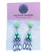 Load image into Gallery viewer, Navajo Sterling Silver &amp; Gaspeite Dangle Earrings