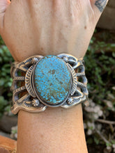 Load image into Gallery viewer, Navajo Royston &amp; Sterling Silver Statement Cuff Bracelet