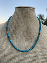 Load image into Gallery viewer, Navajo Royston Green Turquoise &amp; Sterling Silver 17 Inch Necklace