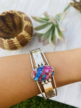 Load image into Gallery viewer, Navajo Pink Dream Mohave &amp; Sterling Silver Cuff Bracelet