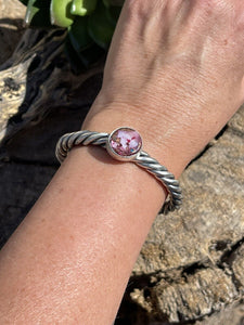 Navajo Pink Dream Mojave Sterling Silver Custom Cuff