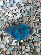 Load image into Gallery viewer, Navajo Kingman Turquoise  Sterling Silver Drop Necklace Signed