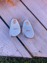 Load image into Gallery viewer, Handmade Sterling Silver &amp; Orange Spiny Oyster Post Earrings