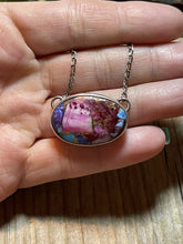 Load image into Gallery viewer, Navajo Sterling Silver &amp; Pink Dream Mojave Oval Necklace