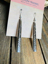 Load image into Gallery viewer, Navajo Sterling Silver Walking Stick Dangle Earrings