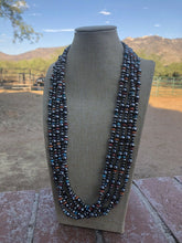 Load image into Gallery viewer, Navajo Multi Stone &amp; Sterling Silver Beaded Necklace 30 inches