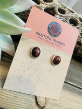 Load image into Gallery viewer, Vintage Old Pawn Navajo Labradorite &amp; Sterling Silver Stud Earrings