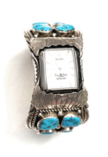 Load image into Gallery viewer, Vintage Old Pawn Navajo Kingman Turquoise &amp; Sterling Silver Watch Cuff