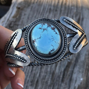 Golden Hill Turquoise  Sterling Silver Cuff