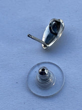 Load image into Gallery viewer, Navajo Sterling Silver Handmade Oxidized Tear Drop Shape Post Earring Adaptors
