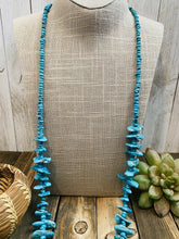 Load image into Gallery viewer, Vintage Old Pawn Navajo Natural Turquoise &amp; Sterling Silver Beaded Necklace