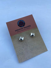 Load image into Gallery viewer, Navajo Sterling Silver Handmade Diamond Shape Post Earring Adaptors