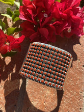 Load image into Gallery viewer, Navajo Natural Coral &amp; Sterling Silver Cuff Bracelet By Paul Livingston