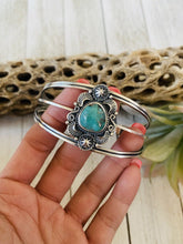 Load image into Gallery viewer, Navajo Kingman Turquoise &amp; Sterling Silver Cuff Bracelet