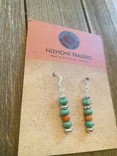 Load image into Gallery viewer, Navajo Sterling Silver, Turquoise &amp; Coral Beaded Dangle Earrings
