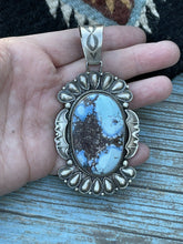 Load image into Gallery viewer, Sheila Tso Golden Hill’s Turquoise &amp; Sterling Silver Pendant Signed