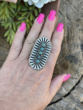 Load image into Gallery viewer, Navajo Sterling Silver Turquoise 5 Stone Ring Patrick Yazzie