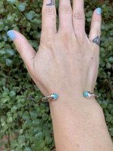Load image into Gallery viewer, Navajo Turquoise &amp; Sterling Silver Braided Cuff Bracelet