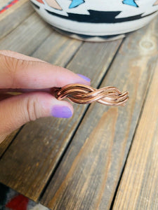 Navajo Copper Over Sterling Hand Twisted Cuff Bracelet