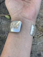 Load image into Gallery viewer, Navajo Sterling Silver Story Teller Cuff Bracelet Signed