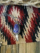 Load image into Gallery viewer, Navajo Sterling Silver &amp; Charoite Blossom Necklace Signed