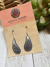 Load image into Gallery viewer, Hopi Overlaid Sterling Silver Dangle Earrings