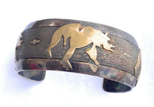 Load image into Gallery viewer, Vintage Navajo Sterling Silver &amp; Copper Cuff Bracelet Signed