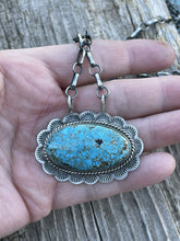 Load image into Gallery viewer, Navajo Sterling Silver &amp; Royston Turquoise Stone Southwest Necklace Signed