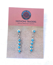 Load image into Gallery viewer, Zuni Sterling Silver &amp; Turquoise Dangle Earrings