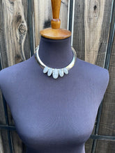 Load image into Gallery viewer, Navajo Sterling Silver &amp; White Buffalo 5 Stone Choker Necklace Signed