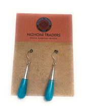 Load image into Gallery viewer, Navajo Kingman Turquoise &amp; Sterling Cone Dangles