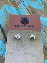 Load image into Gallery viewer, Navajo Sterling Silver Handmade Diamond Shape Post Earring Adaptors