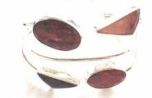 Load image into Gallery viewer, Navajo Beautiful Floating Stone Spiny Sterling Silver Cuff Bracelet Kee- J