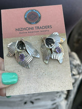 Load image into Gallery viewer, Navajo Vintage Amethyst &amp; Sterling Silver Necklace and Earrings Set