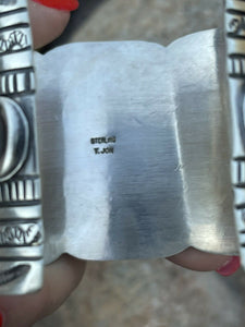 Incredibile Navajo Tribal Power Sterling Silver Cuff Bracelet