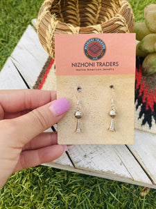 Navajo Sterling Silver Blossom Dangle Earrings