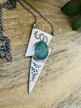 Load image into Gallery viewer, Navajo Sterling Silver &amp; Turquoise Lightning Necklace