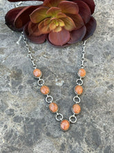 Load image into Gallery viewer, Navajo 7 Jasper Stone &amp; Sterling Silver Necklace Signed