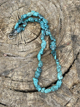 Load image into Gallery viewer, Sterling Silver Beaded Turquoise Necklace 18 Inch