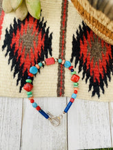 Load image into Gallery viewer, Navajo Multi Stone &amp; Sterling Silver Beaded Bracelet