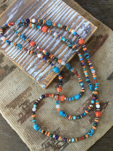 Load image into Gallery viewer, Santo Domingo Multi Stone And Sterling Silver Beaded Necklace