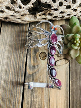 Load image into Gallery viewer, Navajo Sterling Silver &amp; Spiny Dragonfly Cuff Bracelet By Russell Sam