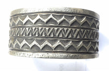 Load image into Gallery viewer, Navajo Sterling Silver Hand Made Cuff Bracelet Signed