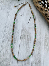 Load image into Gallery viewer, Navajo Jasper, Turquoise And Sterling Silver Beaded Necklace