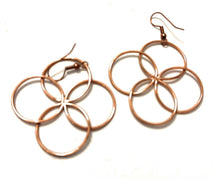 Load image into Gallery viewer, Navajo Copper Butterfly Twist Wire Dangle Earrings