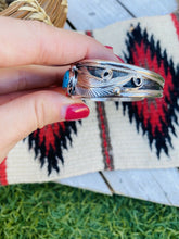 Load image into Gallery viewer, Navajo Kingman Turquoise Sterling Silver Cuff Bracelet