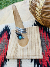 Load image into Gallery viewer, Navajo Sterling Silver &amp; Turquoise Feather Adjustable Ring