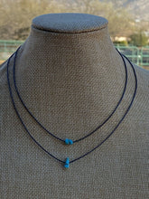 Load image into Gallery viewer, Handmade Sleeping Beauty one Turquoise stone and Sterling Silver Necklace 14 and 16 inch