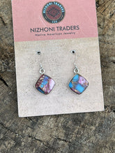 Load image into Gallery viewer, Navajo Sterling Silver Purple Dream Dangle Earrings Signed